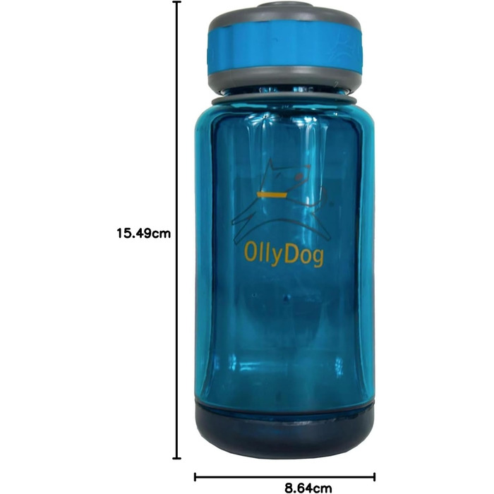Пляшка для води OllyDog OllyBottle 600 мл, для тварин, синя