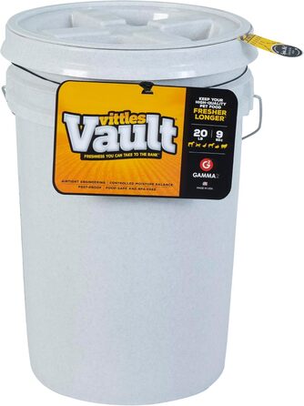 Контейнер для зберігання корму Gamma2 Vittles Vault 25 фунтів, харчовий пластик, герметичний, без BPA
