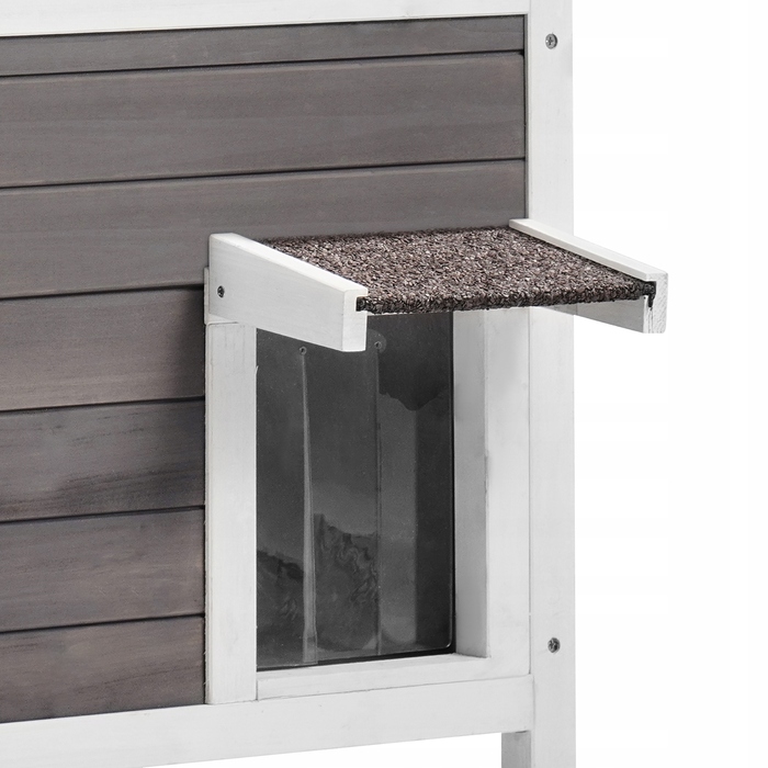 Дерев'яний будинок для кота VEVOR (61x50,8x53,5 см) — вулична будка для котів