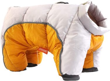 Тепла зимова куртка для собак від Lucang Hautier: бавовняний теплий плащ для чотирилапих, підходить для Французького бульдога, розмір S, помаранчевий