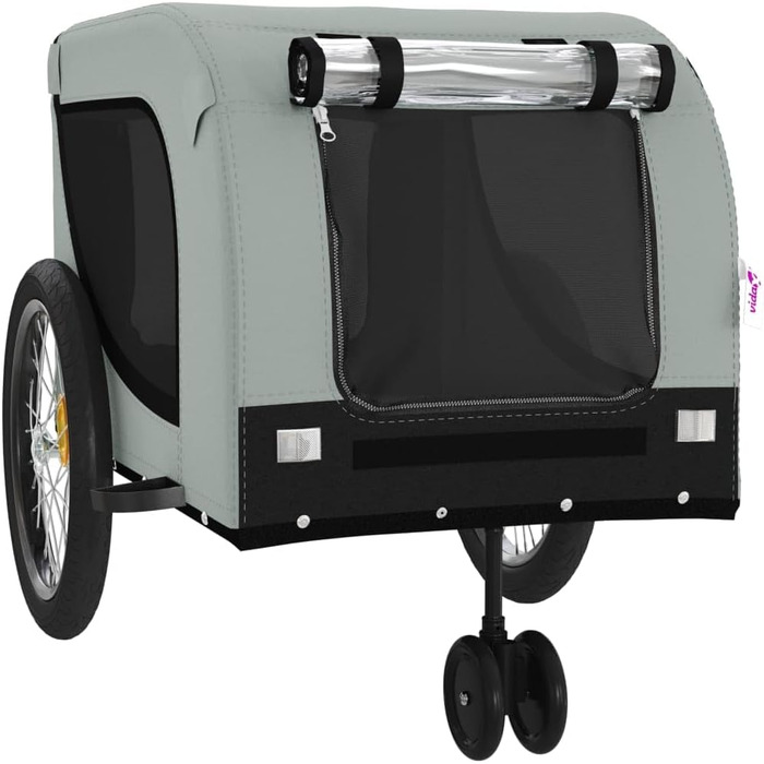 Причіп для велосипеда для собак Сірий та Чорний, Oxford-Gewebe та залізо, LH82049