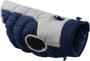 Водонепроникна куртка для собак на зиму - тепла та вітронепроникна. Підходить для малих та середніх собак. З D-рингом та світловідбиваючими елементами (Navy, 3XL)