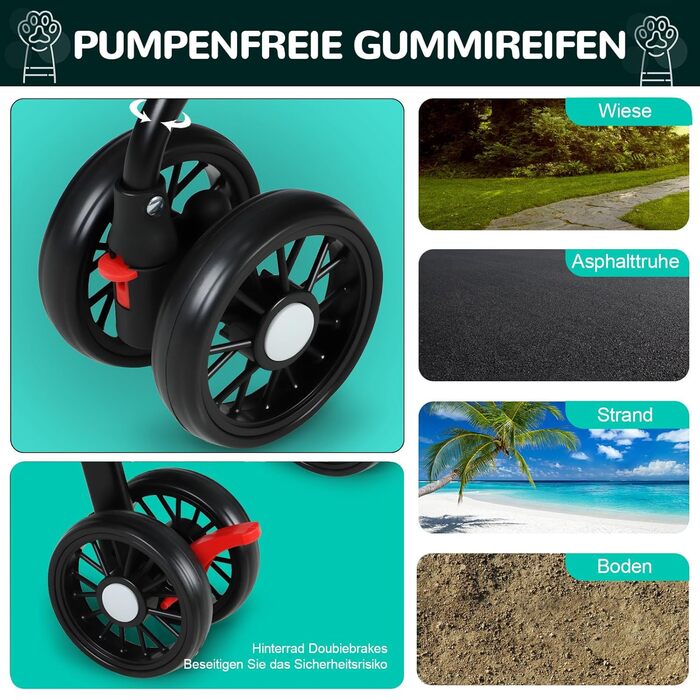 Візок для собак та котів 2-в-1 до 15 кг, складний, з гальмом, тримачем для напоїв та місцем для зберігання, для подорожей та прогулянок, 49.5×69.5×98 см