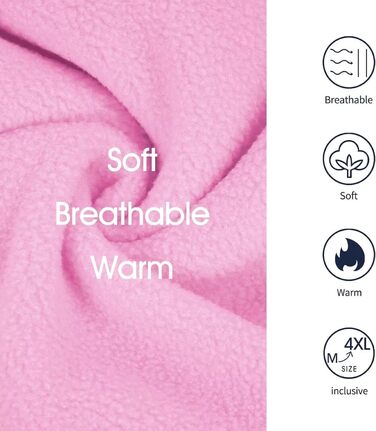 Теплий флісовий світшот-худі IECOii для великих собак, рожевий, 4XL. Комфортний пуловер з капюшоном для холодних днів, підходить для доберманів та інших великих порід.