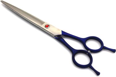 Професійні ножиці для грумінгу собак, 7,5 дюймів, прямі, преміум-сталь, для котів та маленьких собак, для стрижки та догляду, рожеві