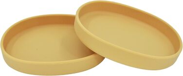 Набори мисок для котів та собак Bebeibon: силіконові, неслизькі, 330 мл, 2 шт. (жовті)
