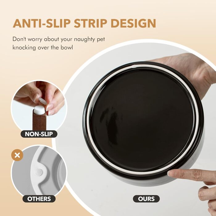 Керамічна годівниця та миска для води Havnina для собак маленьких порід, з неслизьким дном (800 мл, арктичний білий)