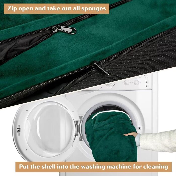 Зручне ортопедичне собаче ліжко Comfort Expression, XXL, водонепроникне, знімний чохол, протиковзне дно, смарагдовий колір (53x42x9.5 см)