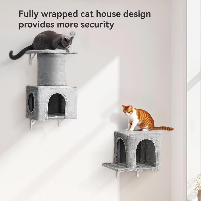 Комплекс для котів BYBYME з гамаком, ліжком та когтеточками, 6 предметів, сірий