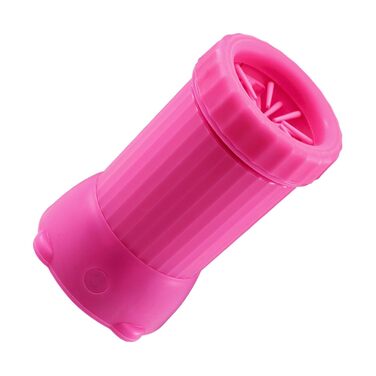 Автоматичний мийник лап для собак та котів Buddy Muddy | USB-зарядка, портативний | Для малих, середніх та великих порід (Рожевий)