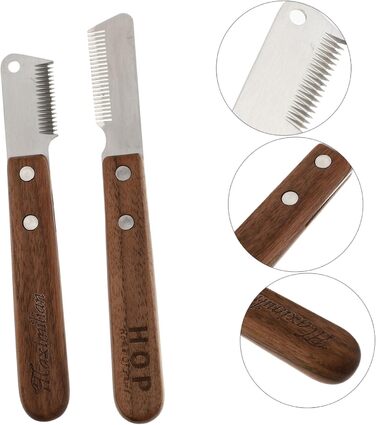 Гребінець для вичісування шерсті тварин 2St, щітка для вичісування шерсті собак і котів, з нержавіючої сталі