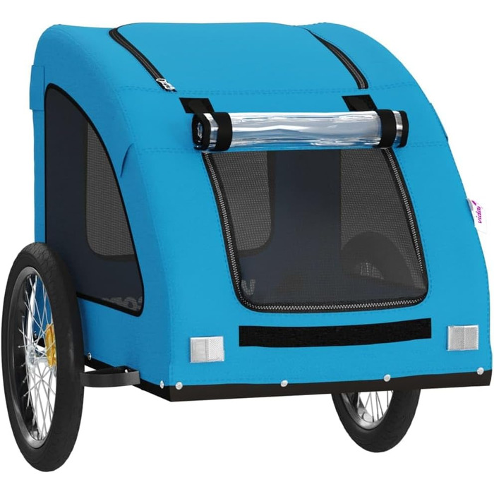 Причіп для велосипеда для собак та котів, блакитний, Oxford-Gewebe та метал