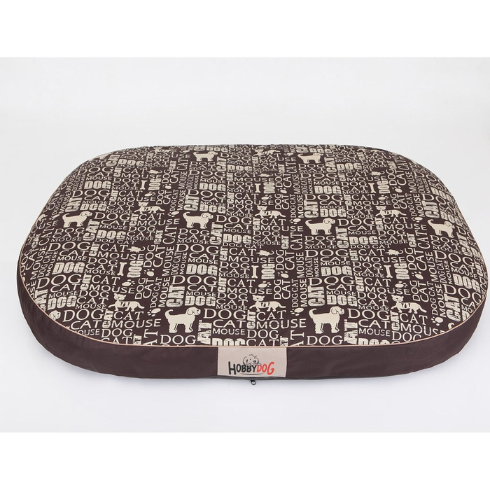 HobbyDog OVAL MOWNAP5: Лежанка для собак овальної форми, лежанка-рушник, матрац для собак, подушка для собак, лежанка для собак, місце для відпочинку (4 розміри) (L (87 x 68 см))