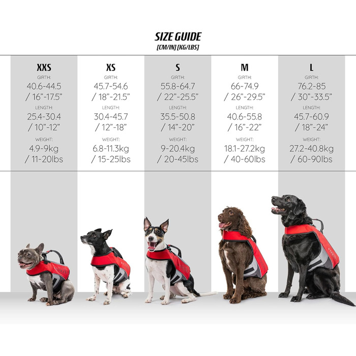 Оптимізована жилет для плавання собак Osprey, регульована, з ручкою, світловідбиваючі смуги, для малих, середніх та великих собак - жилет для безпечного плавання, XS