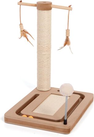 Котячий стовпчик для котів Lilly - інтерактивна іграшка для самостійних занять | 78 см | 33 x 33 x 80 см
