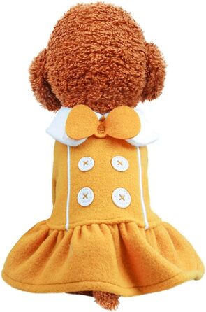 Сукня-тьюль для собак та котів, тепла зимова сукня-принцеса (XL, жовта)
