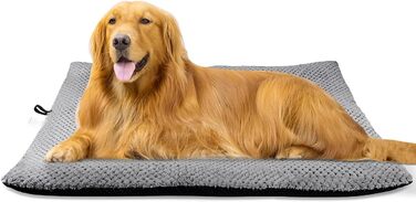 М'яке ліжко-мат для собак та котів Onarway, 76 x 54 см, матеріал Sherpa, сіре, середнього розміру