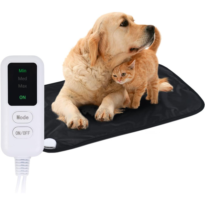 Тепла підстилка для котів та інших тварин Mimi, 50x80 см, 3 режими нагріву, для котів, собак, курчат, кроликів