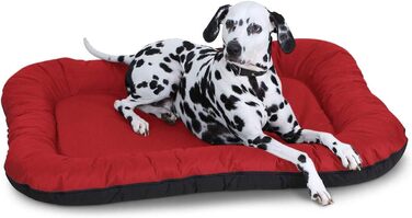 Водонепроникне лежанка для собак Knuffelwuff Lucky XXL, нейлон, червона, знімний чохол, пральна, для великих, середніх та малих собак, 118x85 см, для дому та вулиці