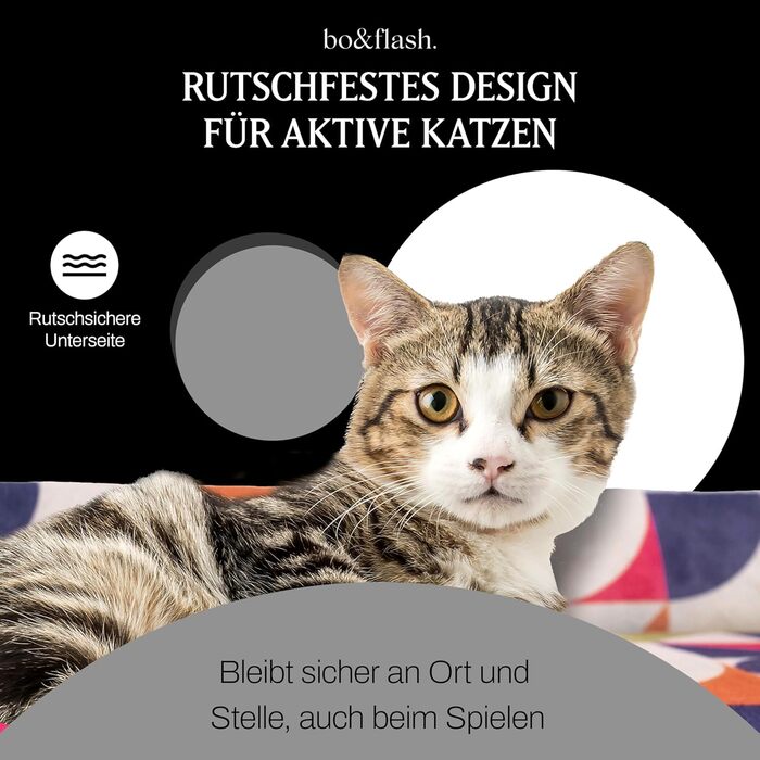 bo&flash лежанка для котів на підвіконня San Francisco Michaela, якісне м'яке котяче ліжко, знімний чохол, розмір 62×27×10 см, котячий килимок з нековзною основою