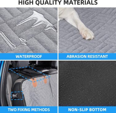Чохол на сидіння автомобіля для собак ABE, для вантажівки, гамак для собак, чохол для домашніх тварин на заднє сидіння, подовжувач заднього сидіння для собак, сірий, F-серія (F150)