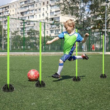 Набір стрибкових стіжок LZQ для розвитку спритності та координації. Ідеально для спортивних клубів та шкіл. Зелений колір