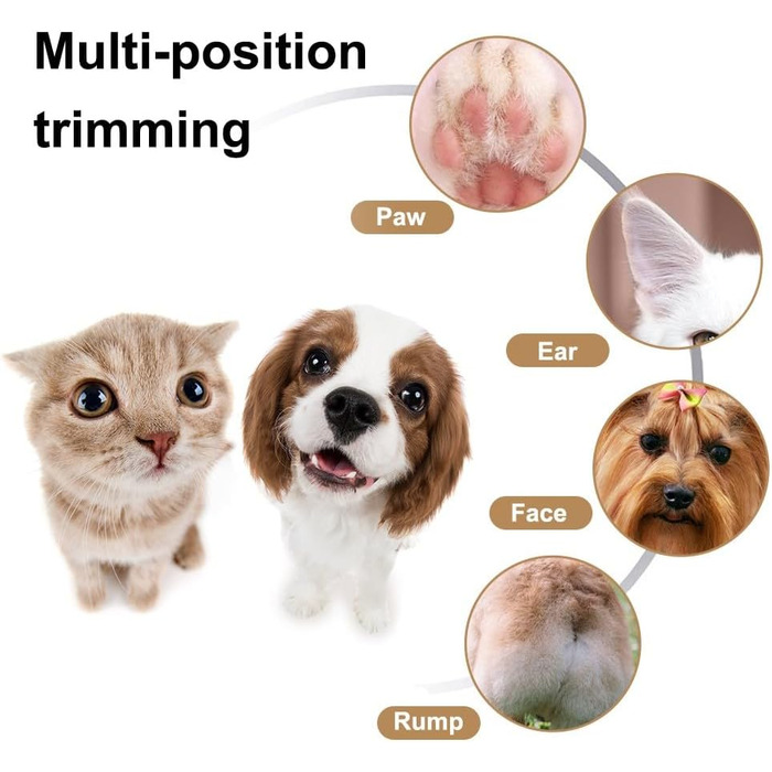 Бездротовий триммер для лап тварин, тиха машинка для собак з LED-підсвіткою, перезаряджувана для собак, котів, лап, очей, вух, обличчя, тіла, зелений