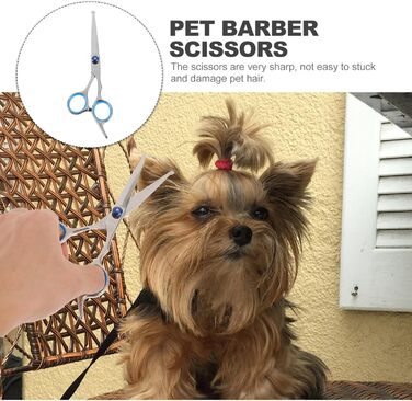 Набір з 2 ножиць для грумінгу тварин з округлою голівкою, нержавіюча сталь, професійний грумінг та домашнє використання, прецизійна заточка, ергономічні ручки