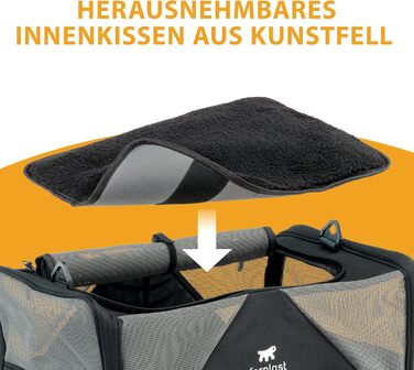 Переноска для собак та котів Ferplast Voyager M, чорна, 50x35x37 см, до 15 кг