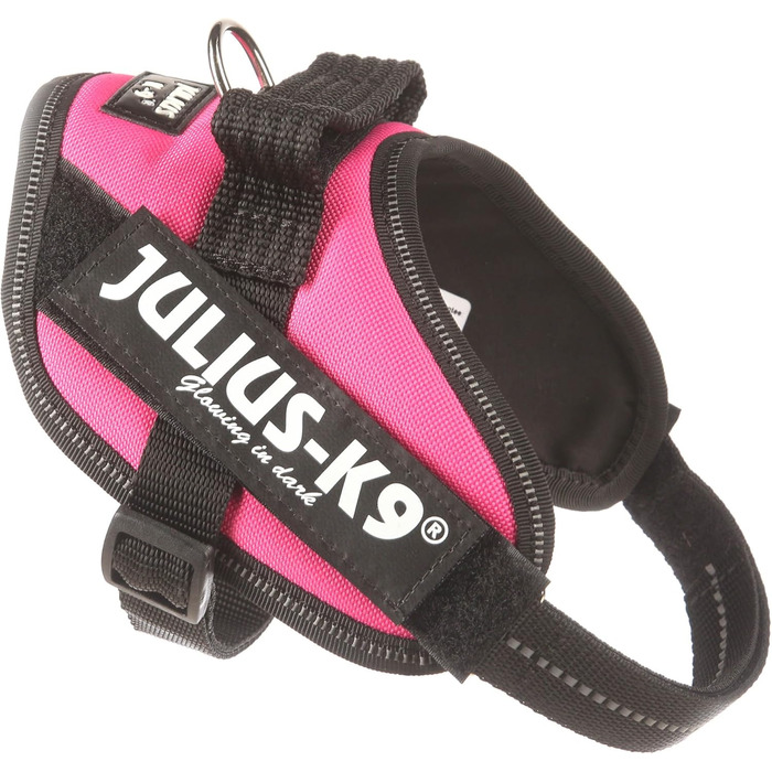 Шлея для собак Julius-K9 IDC Powerharness, темно-рожева, розмір Mini-Mini, з двома безкоштовними індивідуальними нашивками