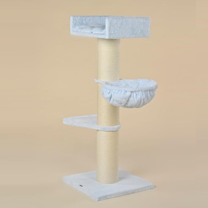 Драбина для котів RHRQuality Royalty de Luxe, 158 см, сиза, з товстими сизалевими стовпчиками