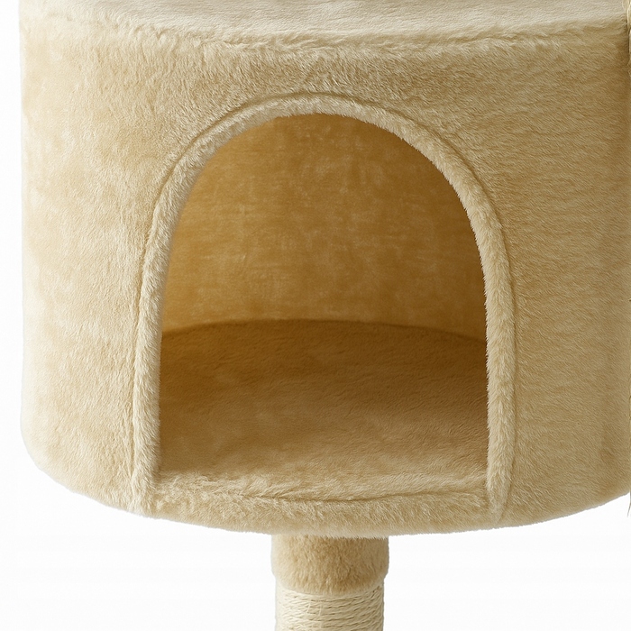 Високий когтеточка-комплекс з лежаком та стовпчиком для кігтів, вежа Wideshop 101 — 160 см