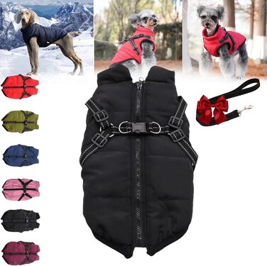 Зимова куртка для собак Furryking 3 в 1: тепла, водонепроникна, вітрозахисна. Зелений/Чорний кольори.