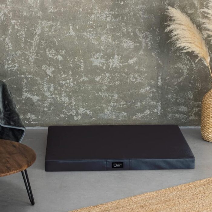 Килимок для собак Tina Grosse - лежанка для собак середнього та малого розміру. Зносостійкий килимок-лежанка з тканини Kodura, водонепроникний, м'який, довговічний. (XXL, 120x90x8 см, Чорний)