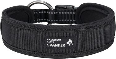 Нашийник для собак Exceent Eite Spanker з PU матеріалу, чорний, розмір L, регульований, для дресирування великих собак