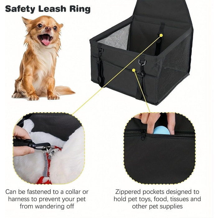 Автоматик для собак MENGQI - водовідштовхувальний, дихаючий, безпечний, для собак, миється, чорний