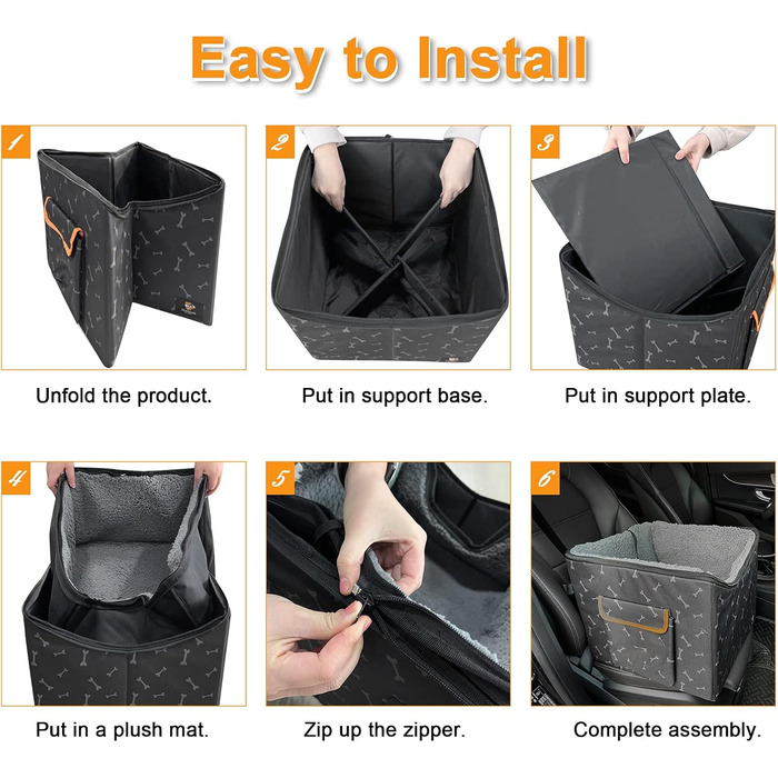 Підвищення для собак в авто, крісло для собак до 11,3 кг, з ременями безпеки, для передніх та задніх сидінь