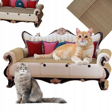 Картонна дряпалка-ліжечко для котів Ecarla у формі дивана, 60x27x33см, KOT19