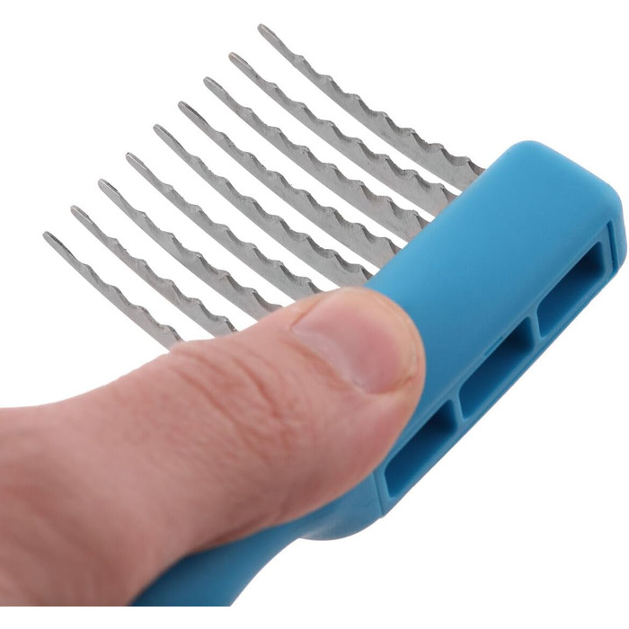 Грумінг гребінець GROOM PROFESSIONAL з 9 лез - професійна гребінка для розплутування шерсті - міцні зубці та ергономічна ручка