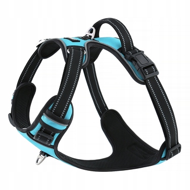 Регульована шлейка для собак HUGGY DOGGY, синя, розмір S