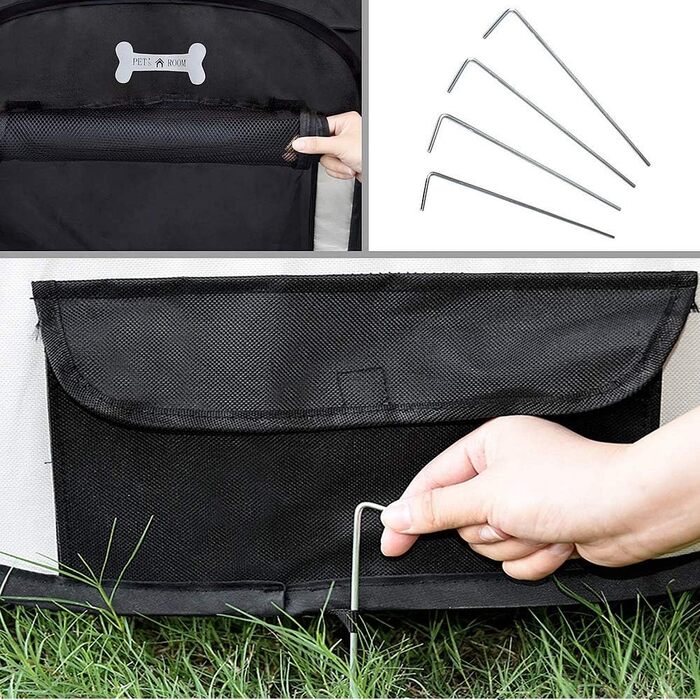 Вольєр для цуценят Melko 125x125x64 см, розкладний, чорний