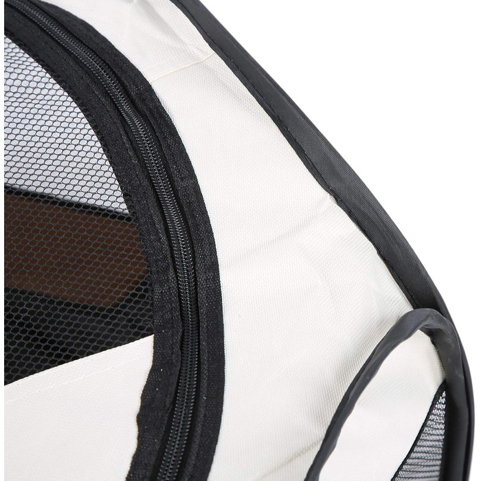 Складане зоо-намет для тварин 8-секційний з бічною сіткою – вольєр для домашніх тварин з блискавками для використання в приміщенні та на вулиці, для подорожей, кемпінгу 68 x 45 см (колір кава)