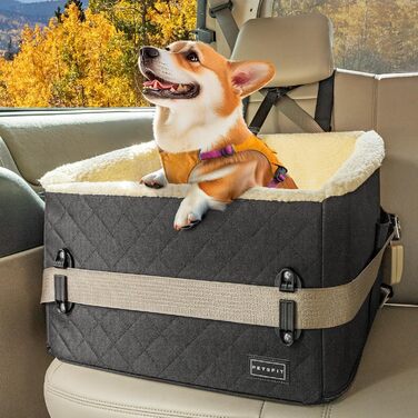 PETSFIT Автокрісло для собак, підняте на 12.5 см, чорний, для собак до 12 кг