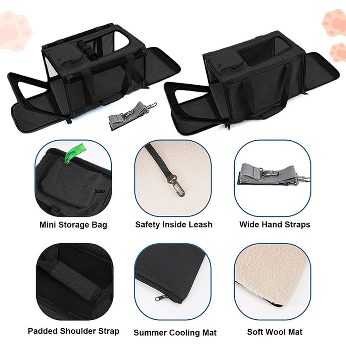 Складана переноска для собак та котів, переноска для тварин, сумка-переноска для собак та котів, подорожі на природі