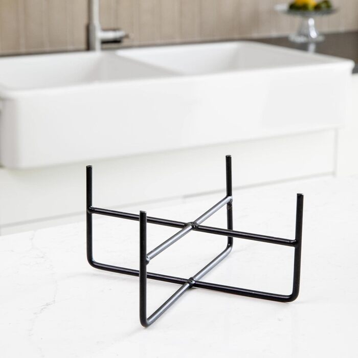 Підставка для годівлі собак Waggo з мискою, керамічна, піднята, маленька, матова біла