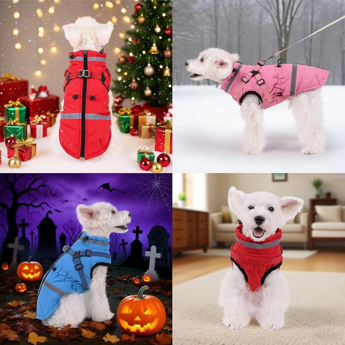 Водонепроникний та вітрозахисний зимовий нашийник-манжетка для собак, розмір M, великі породи, блакитний