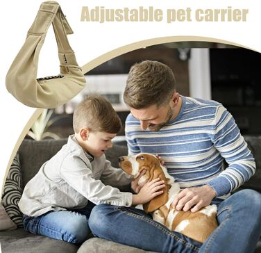 Сумка-переноска для собак та котів, Khaki - зручна переноска для прогулянок та подорожей