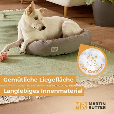 Крісло-гніздо для собак Martin Rütter Nest, сіре – комфортний відпочинок для маленьких собак та цуценят, м'яке, з неслизьким покриттям та можливістю прання, кругле ліжко з бавовняної тканини