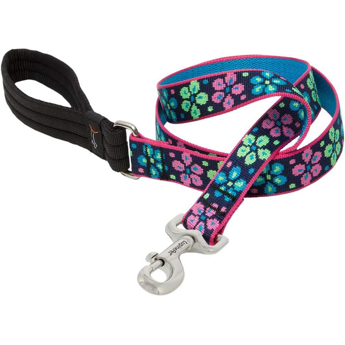Повідок LupinePet Originals Flower Power з м'якою ручкою, 2,5 см, для середніх і великих собак