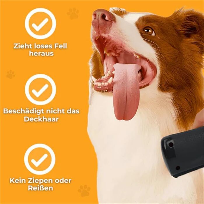 Fellwunder: щітка для видалення шерсті домашніх тварин, гребінець проти випадіння шерсті, підходить для всіх типів шерсті. М'який інструмент для вичісування підшерстка (1x щітка Fellwunder)